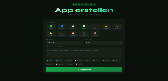 ohne KI App-Generator App-Generator